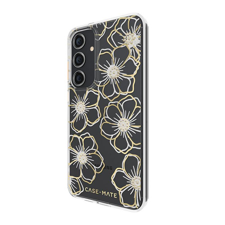 Case-Mate Floral Gems - tok Samsung Galaxy S24+ (arany)
