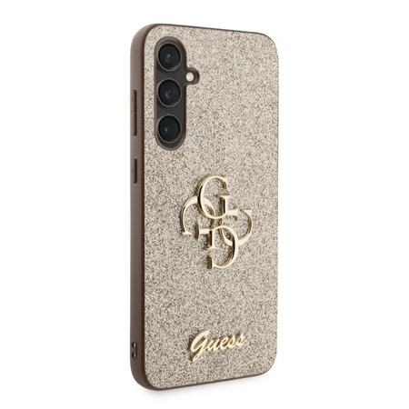 Guess Glitter Script Big 4G - Étui Samsung Galaxy S23 FE (Or)