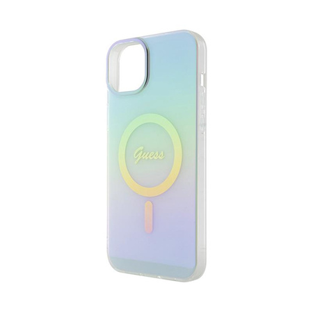 Guess IML Iridescent MagSafe - Hülle für iPhone 15 Plus (türkis)