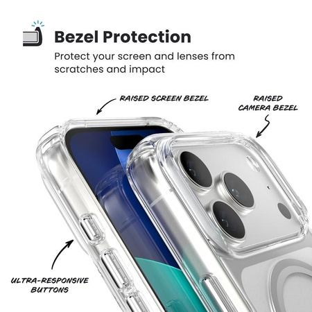 Speck Presidio Perfect Clear MagSafe - iPhone 17 Pro Case (Clear / Silver)
