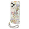 Guess Flower Cord - Case with Lanyard iPhone 13 Pro Max (Purple)