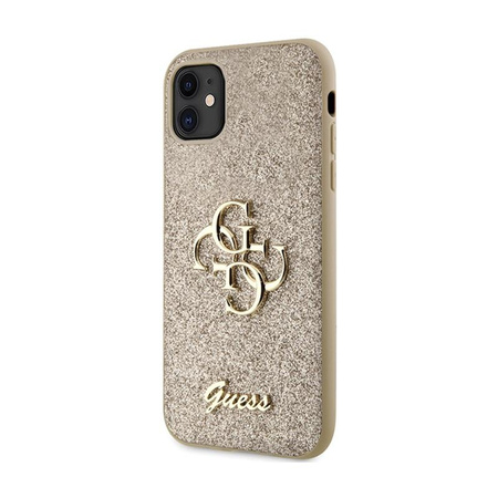 Guess Glitter Script Big 4G - Case iPhone 11 (Gold)