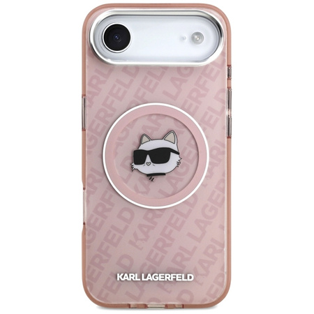 Etui do iPhone Air do MagSafe Karl Lagerfeld Logo Oryginalne Różowe Case