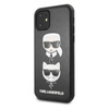 Karl Lagerfeld Embossed Case Karl & Choupette - Coque pour iPhone 11 (Noir)