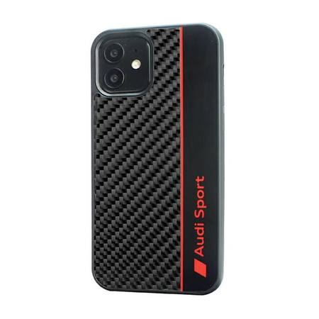 Audi Carbon Fiber Stripe - Hülle für iPhone 12 / iPhone 12 Pro (Schwarz)