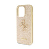 Guess Glitter Script Big 4G - Hülle für iPhone 14 Pro (Gold)