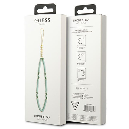 Guess Phone Strap Beads Heishi - přívěsek na telefon 25 cm (modrý)