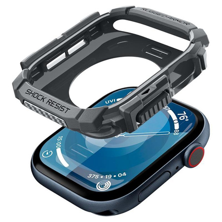 Spigen Rugged Armor - Pouzdro pro Apple Watch 10 46 mm (Tmavě šedý)