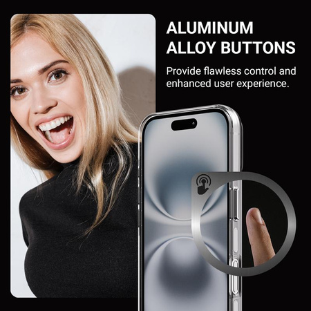 Crong Clear MAG Pro - kryt MagSafe pro iPhone 16 (průhledný)