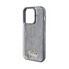Guess Paillettenschrift Metall - iPhone 14 Pro Max Tasche (Silber)