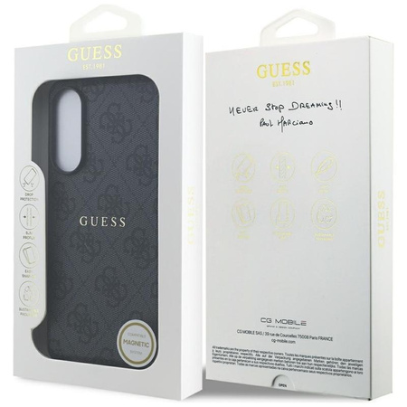 Guess 4G Ring Classic Logo MagSafe - Pouzdro Samsung Galaxy S25 Edge (černé)