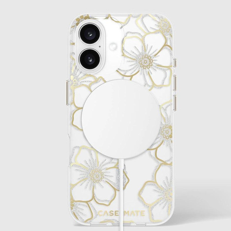 Case-Mate Floral Gems MagSafe - iPhone 16 Case (Gold)