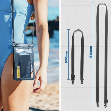 Spigen A603 Universal Waterproof Case – Wasserdichte Hülle für Smartphones bis 6.9" (Black)