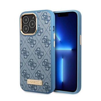 Guess 4G Logo Platte MagSafe - iPhone 13 Pro Tasche (blau)