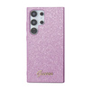 Guess Glitter Flakes Metal Logo Case - Case for Samsung Galaxy S24 Ultra (purple)
