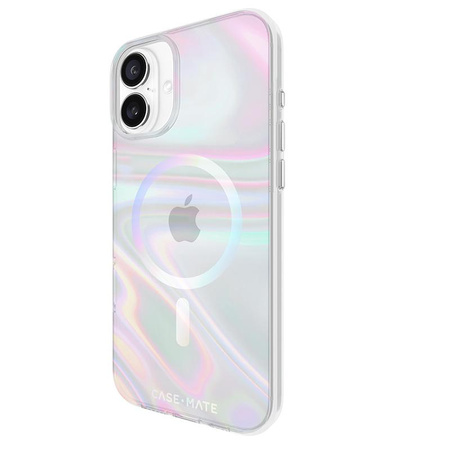 Etui Case-Mate Soap Bubble MagSafe do iPhone 16 Plus – Efekt Tęczowej Poświaty