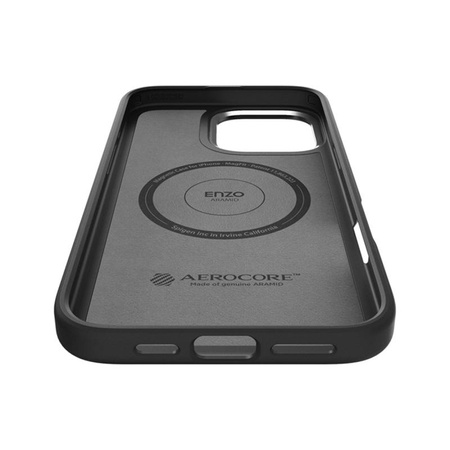 Spigen Enzo Aramid MagSafe - iPhone 16 Pro tok (fekete / ezüst)