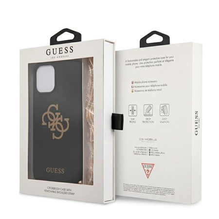 Guess 4G Big Logo lánc - iPhone 12 Pro Max tok (fekete)