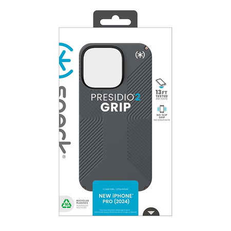 Pouzdro Speck Presidio2 Grip – iPhone 16 Pro (uhlově šedá / chladně bronzová / bílá)