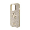Pouzdro Guess Glitter Script Big 4G - iPhone 15 Pro (zlaté)