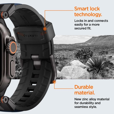 Spigen DuraPro Armor - Armband für Apple Watch 44/45/46/49 mm (Navu Blau)