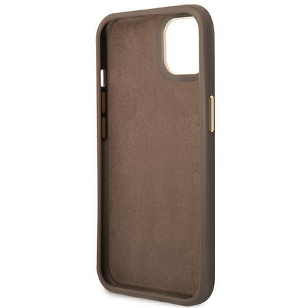 Guess 4G Metal Camera Outline Case - Coque pour iPhone 14 (Marron)