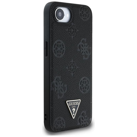 Guess Grained Hot Stamp Peony Triangle Logo MagSafe - Case for iPhone 16e (black)