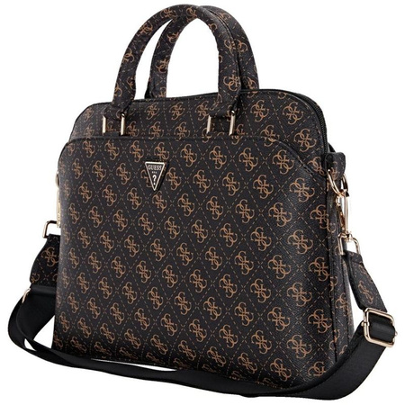 Guess New 4G Zipper Pocket Triangle Logo - Laptop Bag 15" (black)