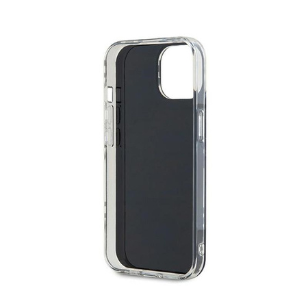 DKNY IML Checkered Mono Pattern - pouzdro pro iPhone 15 / 14 / 13 (černé)