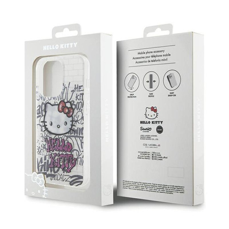 Hello Kitty IML Kitty On Bricks Graffiti - Case iPhone 13 Pro (white)