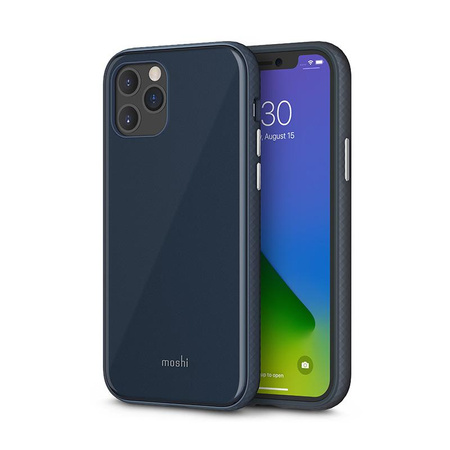 Moshi iGlaze - Coque iPhone 12 / iPhone 12 Pro (système SnapTo) (Bleu nuit)