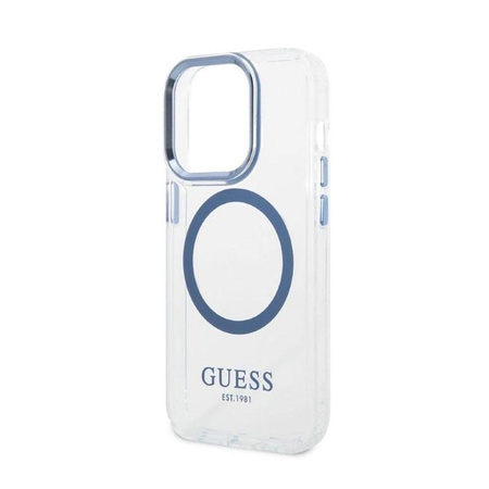 Guess Metal Outline MagSafe - pouzdro pro iPhone 14 Pro (čiré)