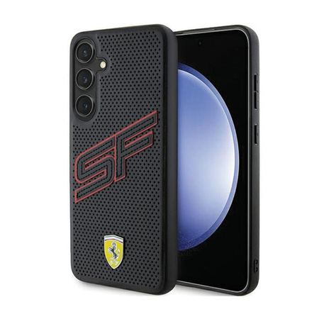 Ferrari Big SF Perforiert - Samsung Galaxy S24 Tasche (schwarz)