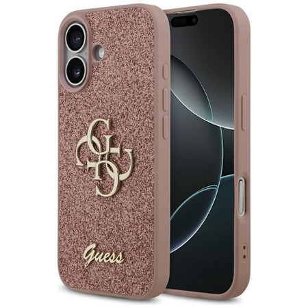 Guess Fixed Glitter Big 4G - Hülle iPhone 17 (rosa)