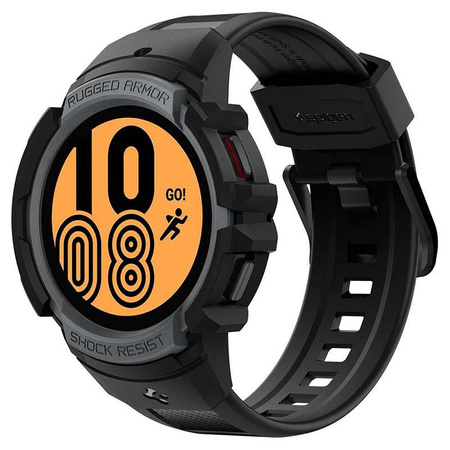 Spigen Rugged Armor Pro - Bracelet + étui pour Samsung Galaxy Watch 4 / 5 40 mm (Graphite)