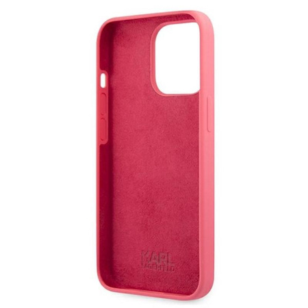 Karl Lagerfeld Silicone Karl & Choupette - Etui iPhone 13 Pro (fuksja)
