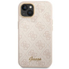Guess 4G Metallgehäuse mit Kamera-Umriss - iPhone 14 Gehäuse (Pink)