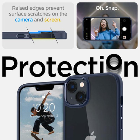 Spigen Ultra Hybrid - Hülle für iPhone 15 Plus / iPhone 14 Plus (Marineblau)