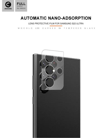 Mocolo Silk kamera objektív üveg - Védőüveg a Samsung Galaxy S22 Ultra kamera objektívjéhez