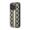 Karl Lagerfeld Monogram Stripe - iPhone 14 Pro Max Tasche (braun)