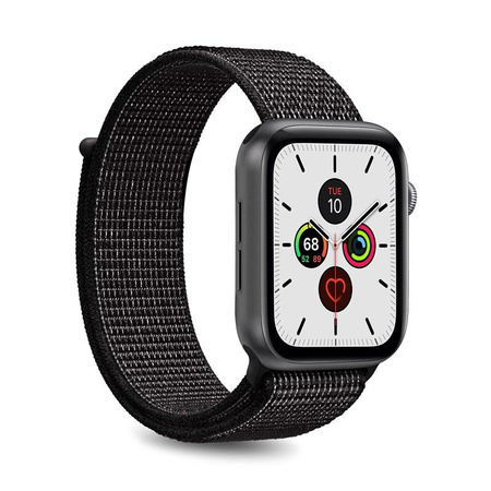 PURO Nylon - Bracelet pour Apple Watch 42/44/45 mm (Noir)