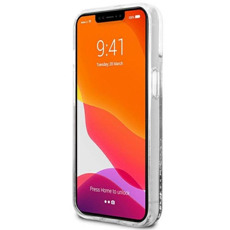 Étui Guess Liquid Glitter 4G Big Logo - iPhone 13 mini (argent)