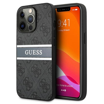 Guess 4G Printed Stripe - iPhone 13 Pro Tasche (grau)