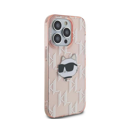Karl Lagerfeld IML Choupette Head & Monogram - iPhone 13 Pro Case (růžová)