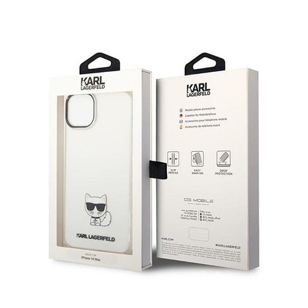 Karl Lagerfeld Choupette Body - pouzdro pro iPhone 14 Plus (čiré)