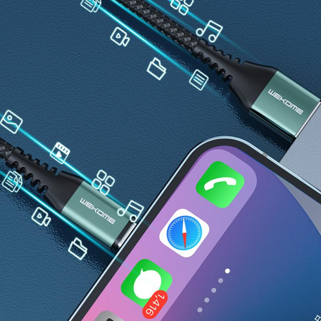 WEKOME WDC-170 Raython sorozat - 3 az 1-ben USB-A USB-C + Lightning + Micro USB gyors töltő PD csatlakozókábel 1,2 m (ezüst)