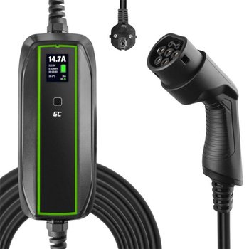 Green Cell - GC EV PowerCable 3,6 kW Schuko - mobilní nabíječka typu 2 pro nabíjení elektromobilů a plug-in hybridů