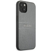 Guess Saffiano fém logós csíkok - iPhone 13 tok (szürke)