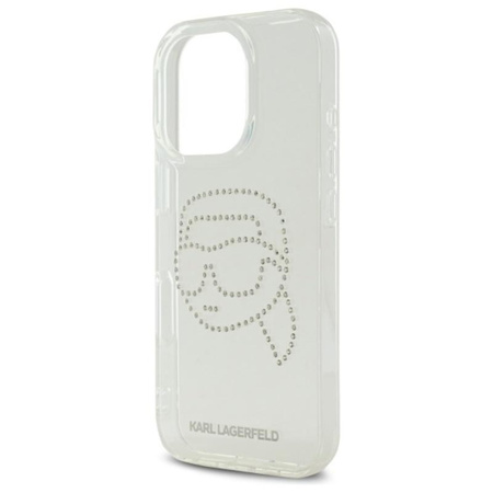 Karl Lagerfeld IML Rhinestones Karl Head - Case for iPhone 16 Pro Max (Transparent)