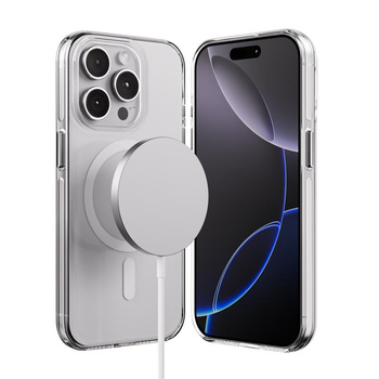 Crong Clear MAG Pro - Étui MagSafe pour iPhone 15 Pro (transparent)